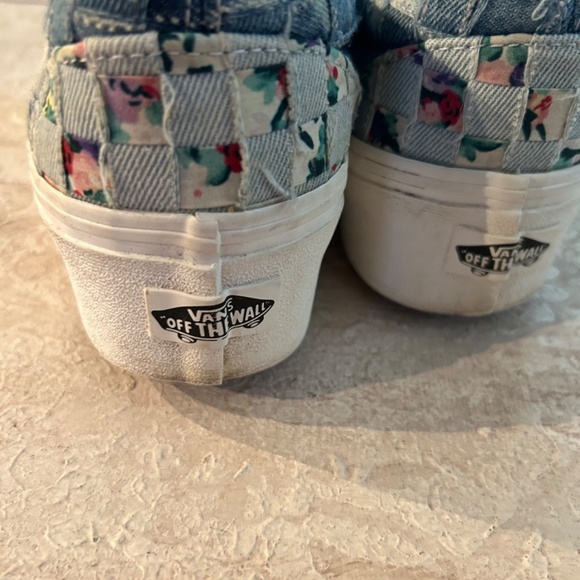 Vans platform floral and denim weaved size 6.5 - Picture 4 of 8